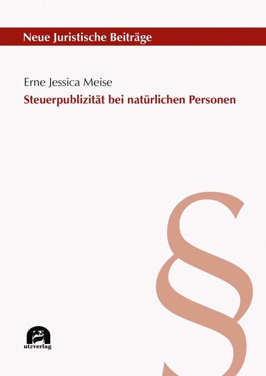 Produktbild: Steuerpublizit&auml;t bei nat&uuml;rlichen Personen