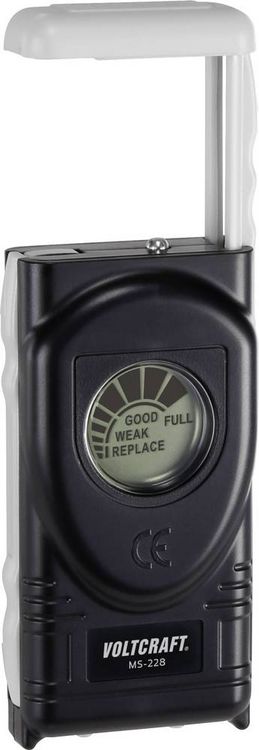 Produktbild: VOLTCRAFT Batterietester MS228 Messbereich (Batterietester) 1,5 V, 1,55 V, 9V Batterie MS228