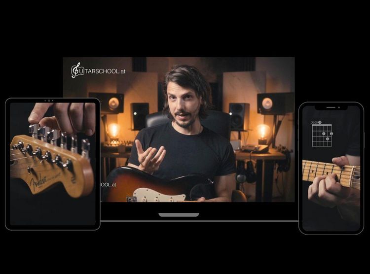 Produktbild: E-Gitarre Lernen f&uuml;r Anf&auml;nger - Das E-Gitarrenbuch f&uuml;r Erwachsene inkl. Online Videokurs, Noten + Tabs