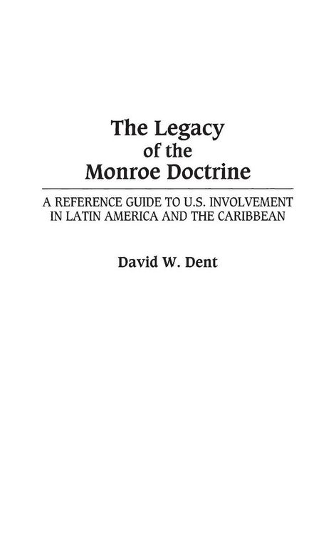 Produktbild: The Legacy of the Monroe Doctrine