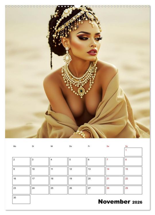 Produktbild: W&uuml;stenk&ouml;niginnen (hochwertiger Premium Wandkalender 2026 DIN A2 hoch), Kunstdruck in Hochglanz