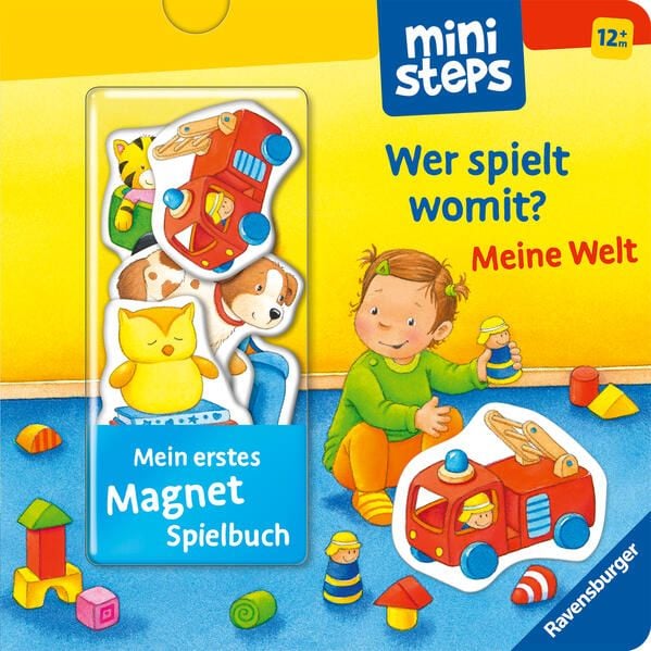 Produktbild: Ministeps: Mein erstes Magnetbuch: Wer spielt womit? Meine Welt