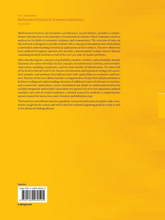 Produktbild: Mathematical Statistics for Economics and Business
