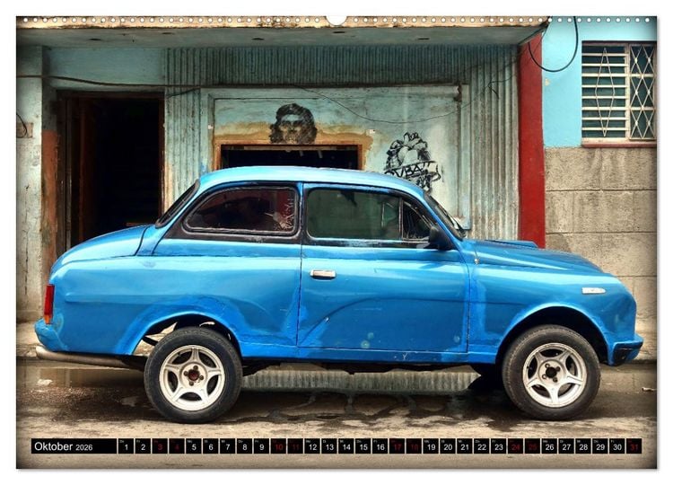 Produktbild: SKODA HITS - Oldtimer der CSSR in Kuba (hochwertiger Premium Wandkalender 2026 DIN A2 quer), Kunstdruck in Hochglanz