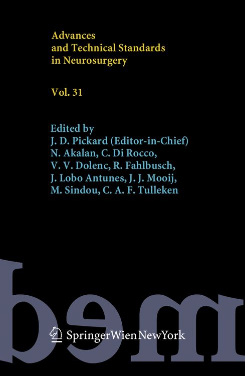 Produktbild: Advances and Technical Standards in Neurosurgery, Vol. 31