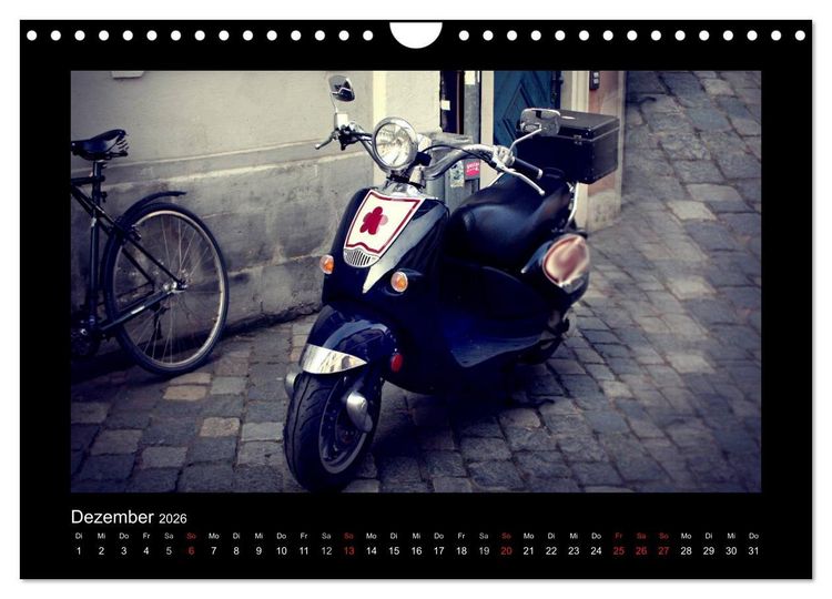 Produktbild: Motorroller (Wandkalender 2026 DIN A4 quer), CALVENDO Monatskalender