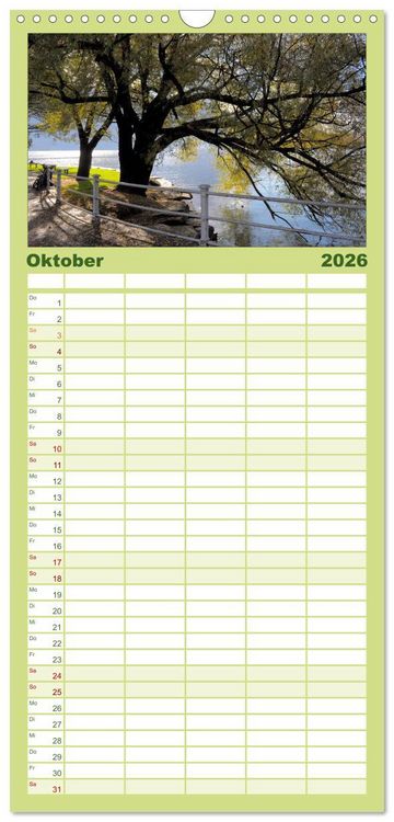 Produktbild: Familienplaner 2026 - B&auml;ume 2026 mit 5 Spalten (Wandkalender, 21 x 45 cm) CALVENDO