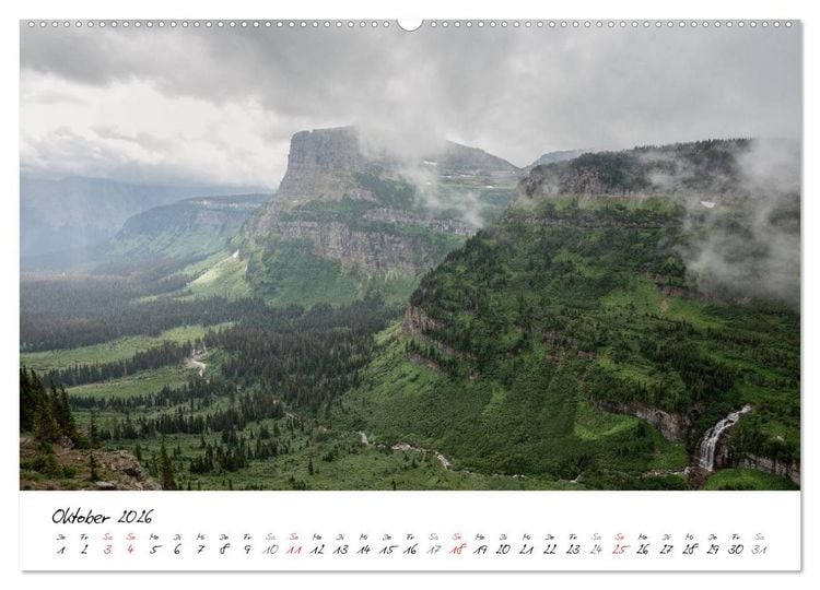 Produktbild: Glacier National Park Montana - USA (Wandkalender 2026 DIN A2 quer), CALVENDO Monatskalender