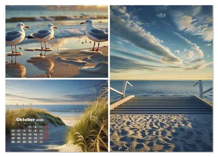 Produktbild: Sehnsucht Ostsee Urlaub (Wandkalender 2026 DIN A4 quer), CALVENDO Monatskalender