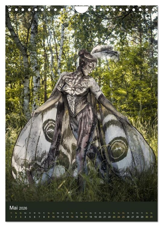 Produktbild: Bodypainting Adventures - Farbe auf nackter Haut (Wandkalender 2026 DIN A4 hoch), CALVENDO Monatskalender
