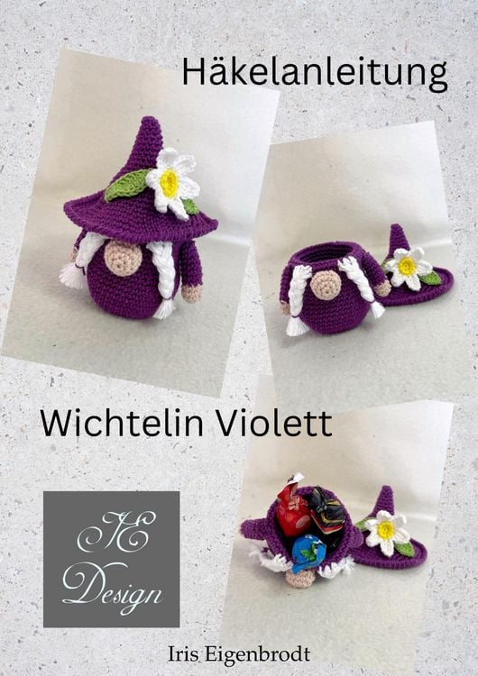 Produktbild: H&auml;kelanleitung Wichtelin Violett