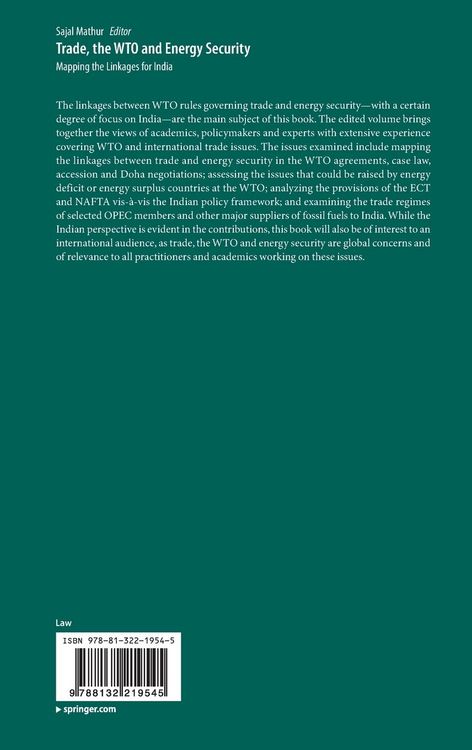 Produktbild: Trade, the WTO and Energy Security