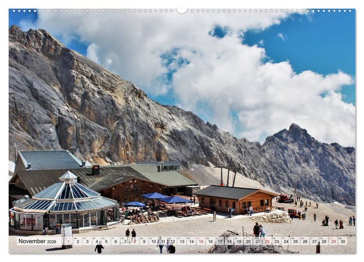Produktbild: Zugspitze - Der h&ouml;chste Berg Deutschlands (Wandkalender 2026 DIN A2 quer), CALVENDO Monatskalender