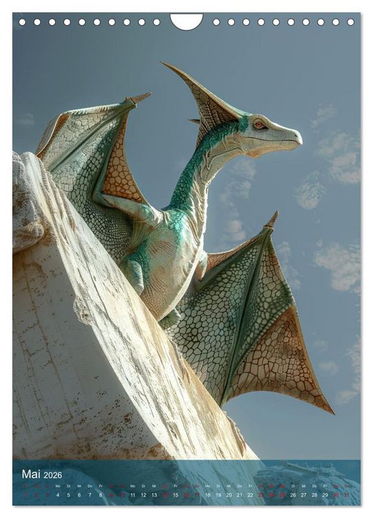 Produktbild: Dinos unterwegs: Urzeitriesen erkunden unsere Welt (Wandkalender 2026 DIN A4 hoch), CALVENDO Monatskalender