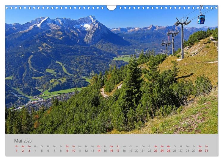 Produktbild: Garmisch-Partenkirchen Werdenfelser Land (Wandkalender 2026 DIN A3 quer), CALVENDO Monatskalender