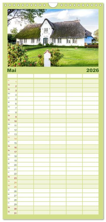 Produktbild: Familienplaner 2026 - Sylt mein Inselblick mit 5 Spalten (Wandkalender, 21 x 45 cm) CALVENDO