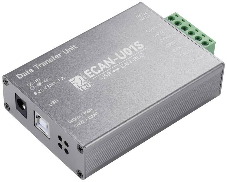 Produktbild: TRU COMPONENTS TC-ECAN-U01S CAN Umsetzer USB, CAN Bus 8 V/DC, 28 V/DC 1St.