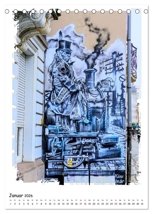 Produktbild: Street Art in Gent (Tischkalender 2026 DIN A5 hoch), CALVENDO Monatskalender