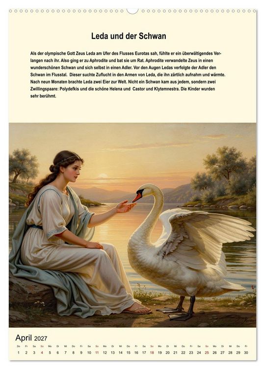 Produktbild: Helden der griechischen Mythologie (Wandkalender 2027 DIN A2 hoch), CALVENDO Monatskalender