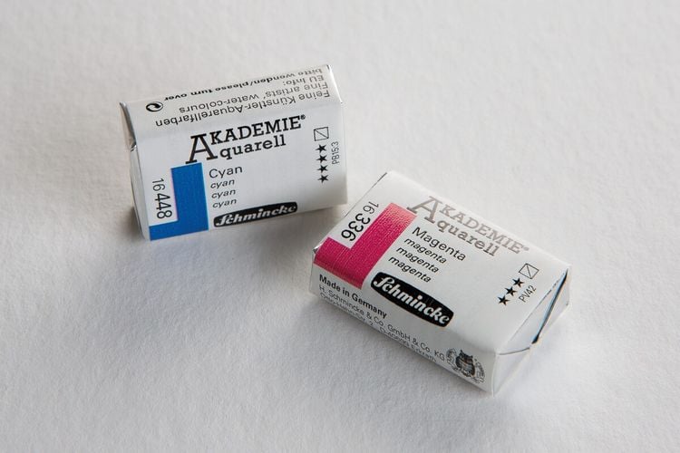 Produktbild: Schmincke Akademie Aquarell, Metallkasten, 12 x 1/1 N&auml;pfchen