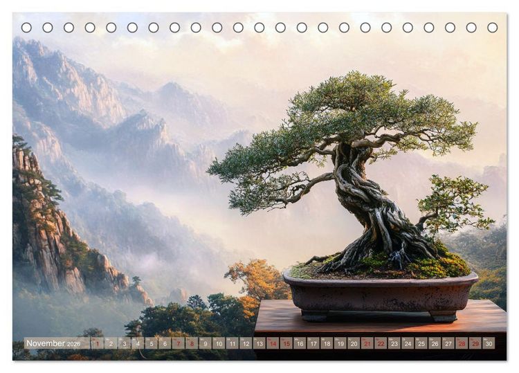 Produktbild: Bonsai, die formvollendete Kunst (Tischkalender 2026 DIN A5 quer), CALVENDO Monatskalender
