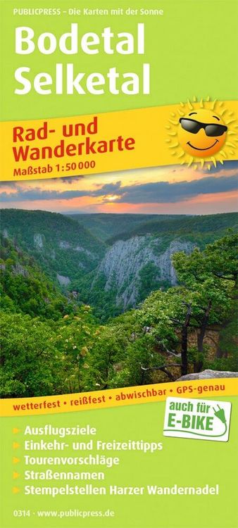 Produktbild: Publicpress Rad- und Wanderkarte Bodetal, Selketal 1:50.000