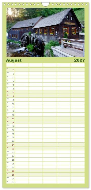 Produktbild: Familienplaner 2027 - Schwarzwald 2027 mit 5 Spalten (Wandkalender, 21 x 45 cm) CALVENDO