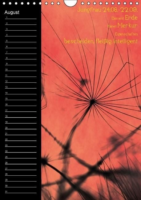Produktbild: Naturbilder mit Sternzeichen / Geburtstagskalender (Wandkalender immerw&auml;hrend DIN A4 hoch)