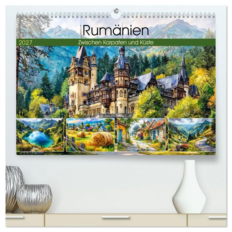 Produktbild: Rum&auml;nien. Zwischen Karpaten und K&uuml;ste (hochwertiger Premium Wandkalender 2027 DIN A2 quer), Kunstdruck in Hochglanz
