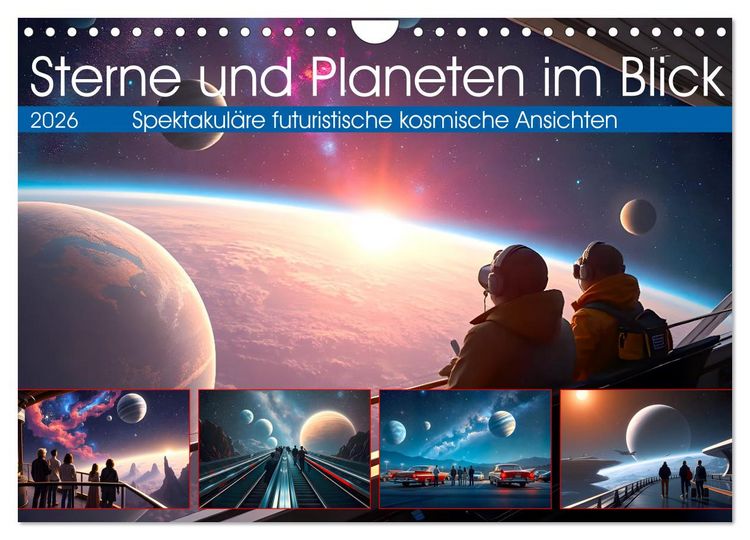 Produktbild: Sterne und Planeten im Blick (Wandkalender 2026 DIN A4 quer), CALVENDO Monatskalender