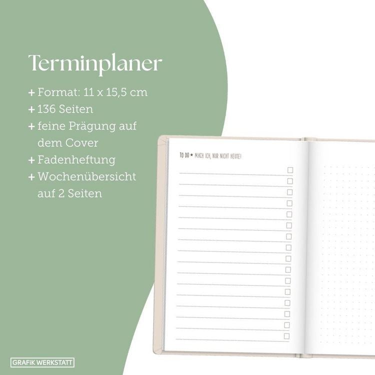 Produktbild: Terminplaner Lederlook 2027 Beige