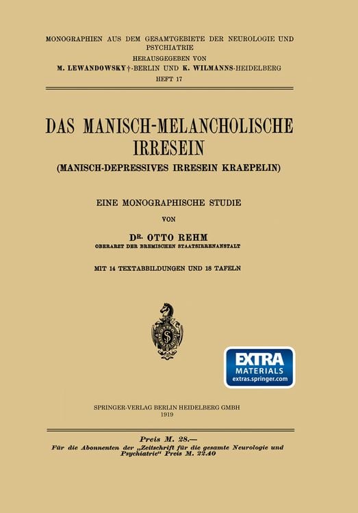 Produktbild: Das Manisch-Melancholische Irresein