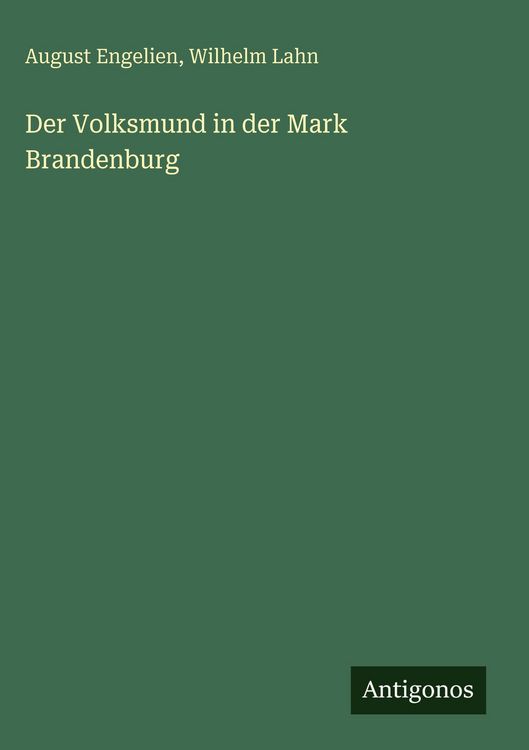 Produktbild: Der Volksmund in der Mark Brandenburg