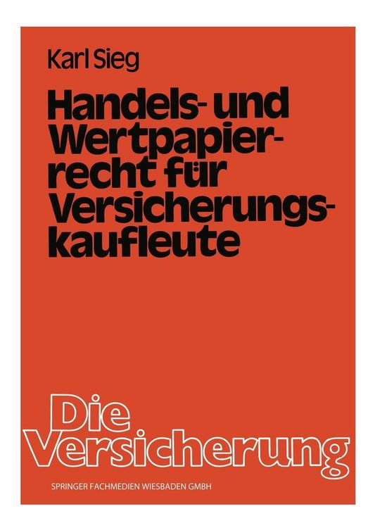 Produktbild: Handels- und Wertpapierrecht f&uuml;r Versicherungskaufleute