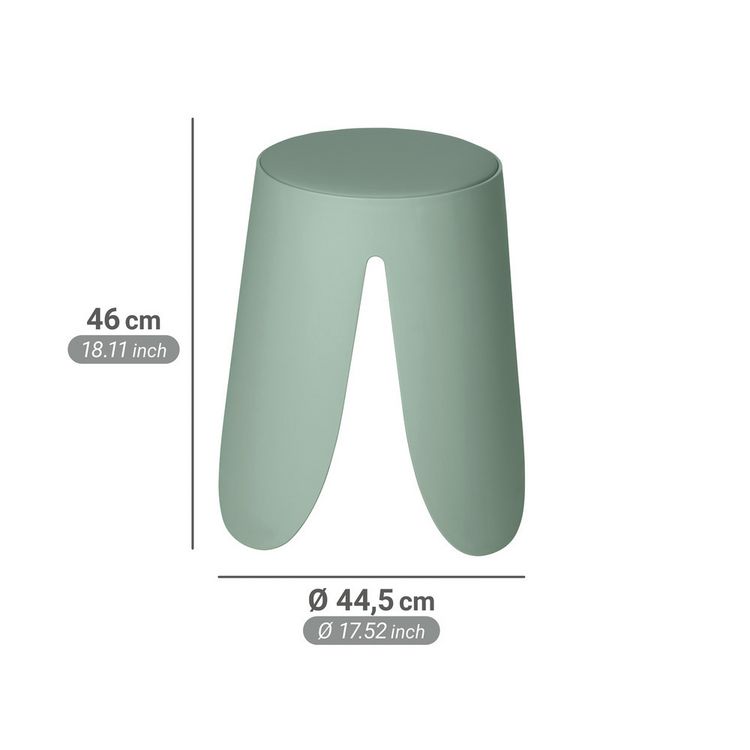 Produktbild: Badhocker Mod. Comiso Lindgrün matt, belastbar bis 180 kg