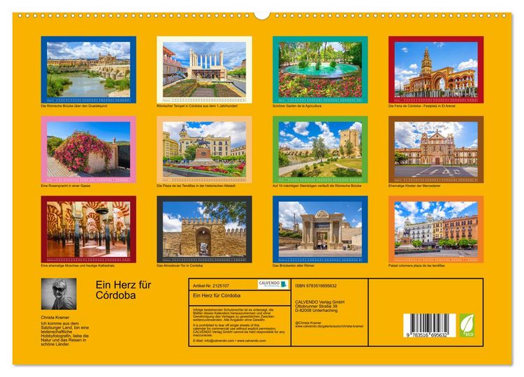 Produktbild: Ein Herz f&uuml;r C&oacute;rdoba (hochwertiger Premium Wandkalender 2026 DIN A2 quer), Kunstdruck in Hochglanz