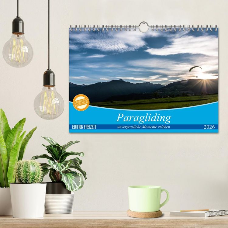 Produktbild: Paragliding - unvergessliche Momente erleben (Wandkalender 2026 DIN A4 quer), CALVENDO Monatskalender