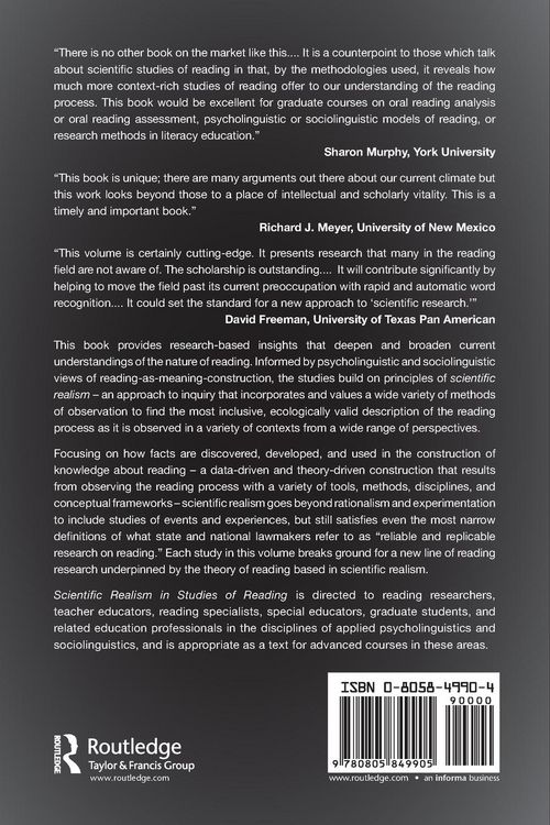 Produktbild: Scientific Realism in Studies of Reading