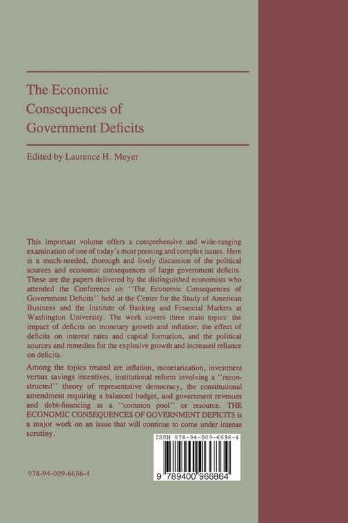 Produktbild: The Economic Consequences of Government Deficits