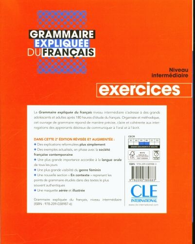 Produktbild: Grammaire expliquee du francais - Niveau intermediaire (B1/B2) - Cahier d'activites