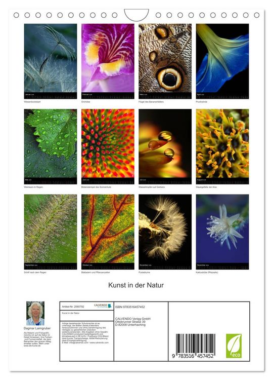 Produktbild: Kunst in der Natur (Wandkalender 2026 DIN A4 hoch), CALVENDO Monatskalender