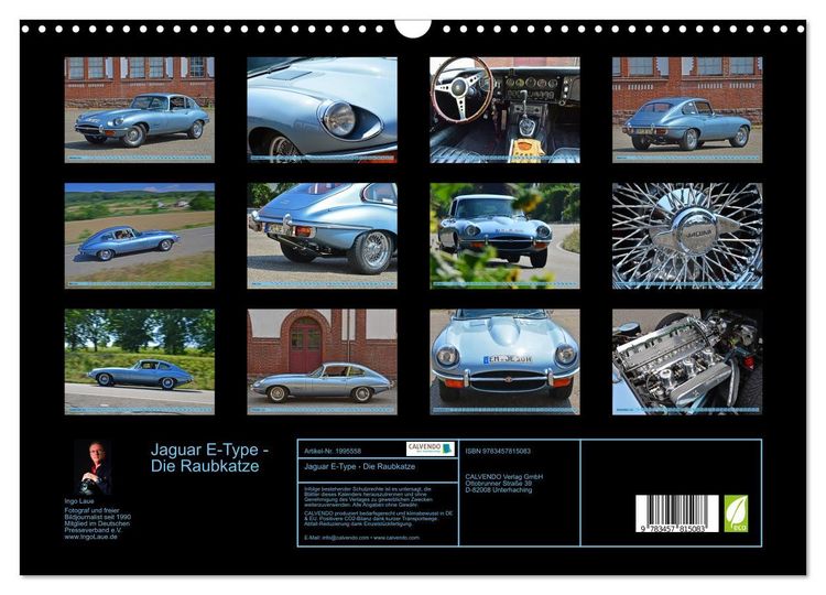 Produktbild: Jaguar E-Type - Die Raubkatze (Wandkalender 2026 DIN A3 quer), CALVENDO Monatskalender