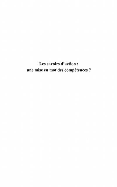 Produktbild: Les savoirs d'action