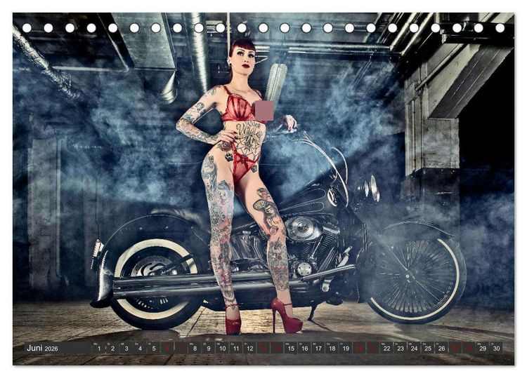 Produktbild: Motorr&auml;der und Sexy Girls (Tischkalender 2026 DIN A5 quer), CALVENDO Monatskalender