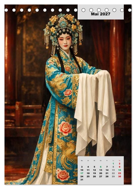 Produktbild: Masken und Magie &ndash; Die Gesichter der Peking-Oper (Tischkalender 2027 DIN A5 hoch), CALVENDO Monatskalender