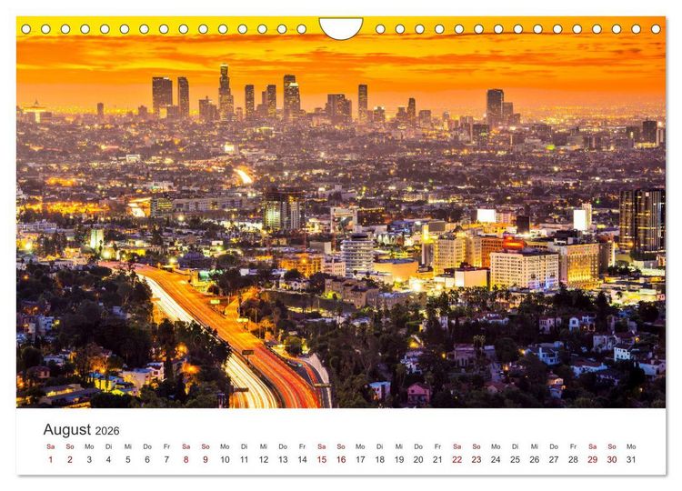 Produktbild: Los Angeles &ndash; Kalifornien (Wandkalender 2026 DIN A4 quer), CALVENDO Monatskalender