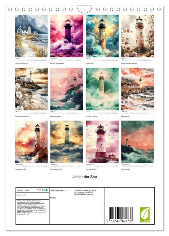 Produktbild: Lichter der See (Wandkalender 2026 DIN A4 hoch), CALVENDO Monatskalender