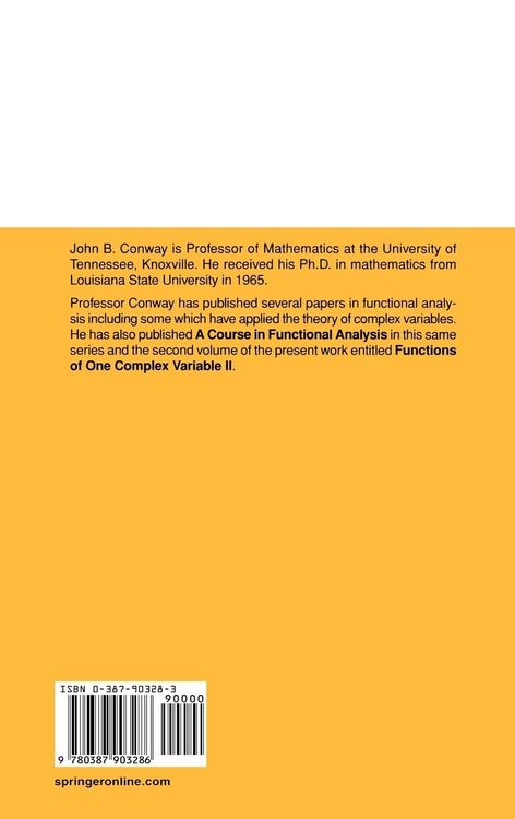 Produktbild: Functions of One Complex Variable I
