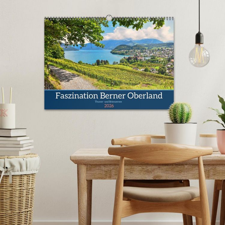 Produktbild: Faszination Berner Oberland - Thuner- und Brienzersee (Wandkalender 2026 DIN A3 quer), CALVENDO Monatskalender