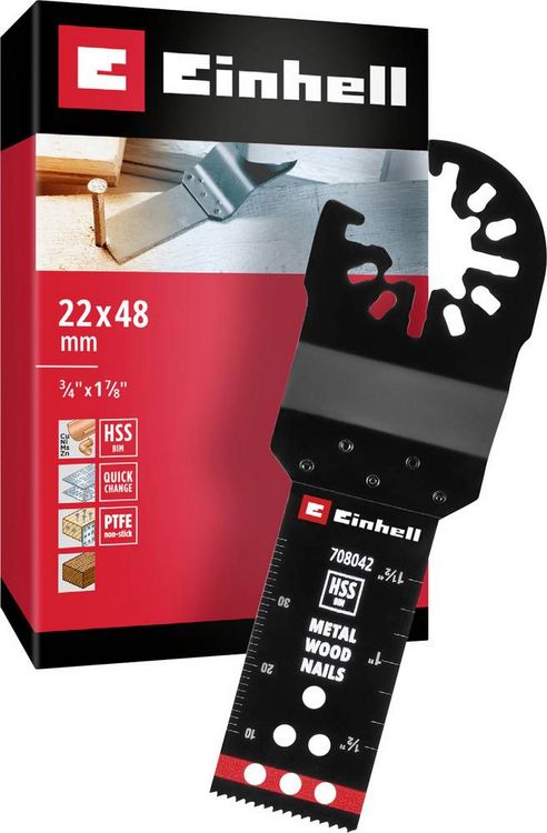 Produktbild: Einhell 708042 Tauchs&auml;geblatt BIM Met, 22mm Bimetall Multifunktionswerkzeug-Zubeh&ouml;r-Set 22 mm 1 St.